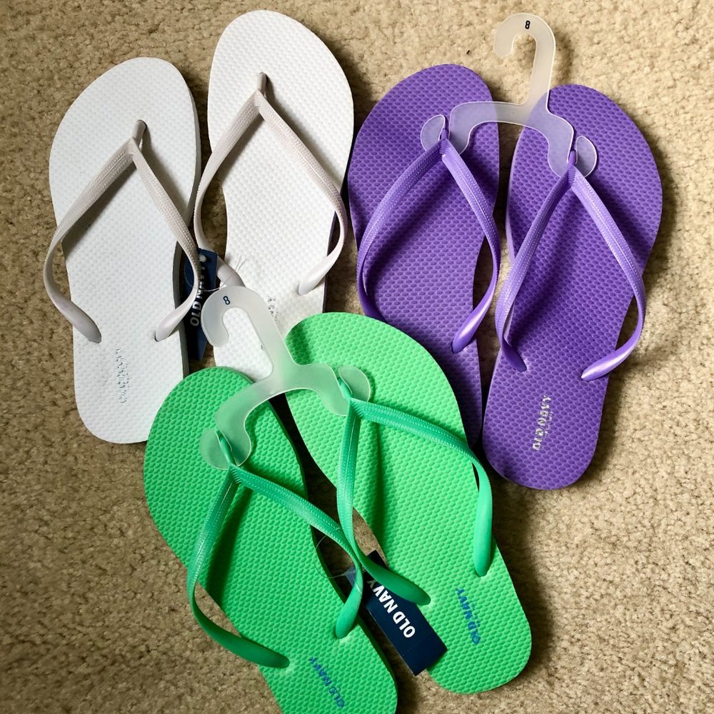 3 pairs NWT Old Navy Flip Flops